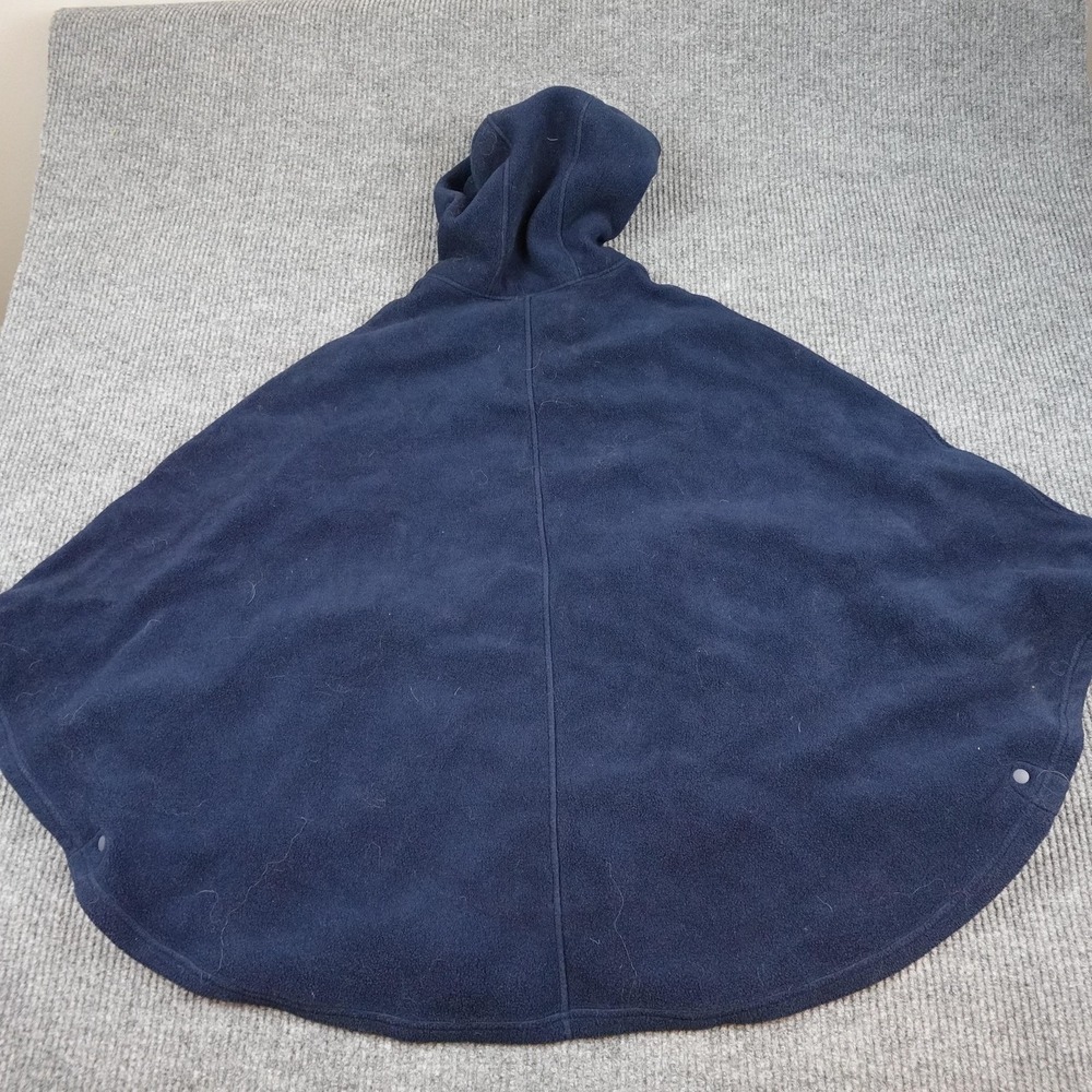 Patagonia Synchilla Poncho M/L Blue Fleece Hooded Full Zip Cape 25285 - Picture 6 of 7